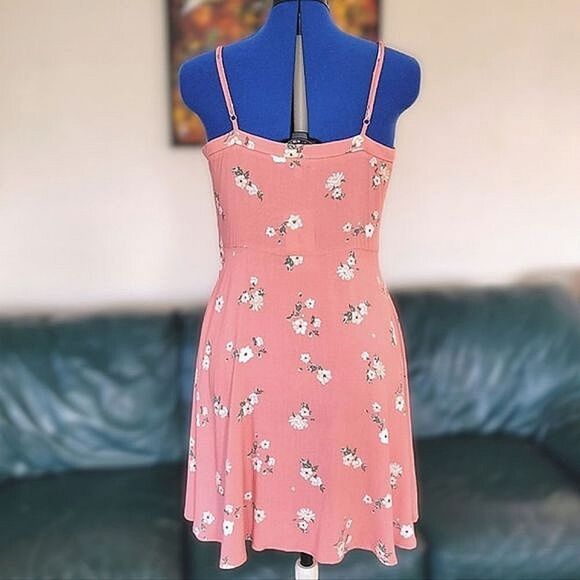 NWT Miss Shop rose pink floral mini summer dress AU 12 / US 8 - Picture 3 of 14